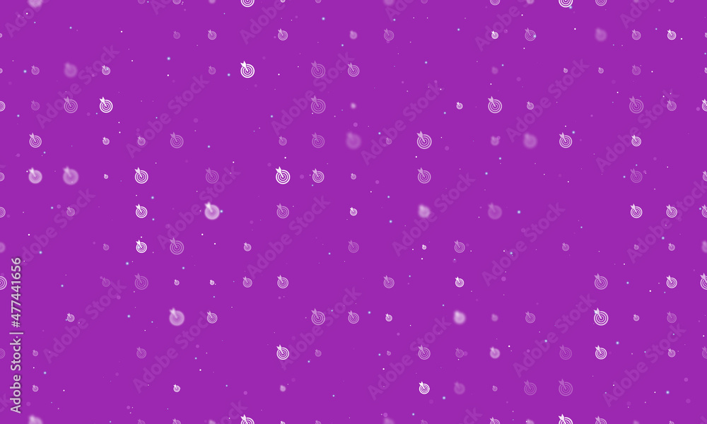 Poster seamless background pattern of evenly spaced white goal symbols of different sizes and opacity. vect