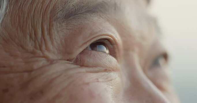 old man eye shot
