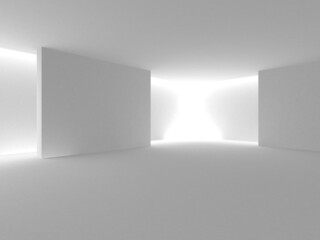 Fototapeta premium Abstract White Architecture Design Concept