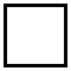 Square Flat Icon Isolated On White Background