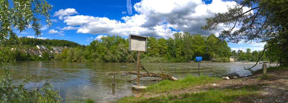Aare Hochwasser bei Brugg 