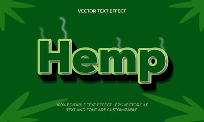Naklejka premium Hemp Text Effect 