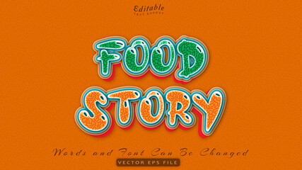 food story text effect