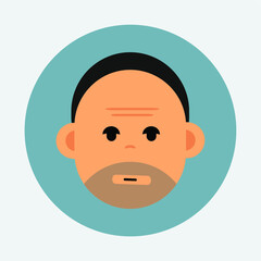 Fototapeta premium flat design illustration. illustration of human avatar characters with various expressions and professions