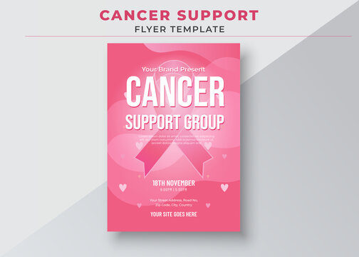 Cancer Support Group Flyers Template, Breast Cancer Awareness Month, Breast Cancer Support Group flyer