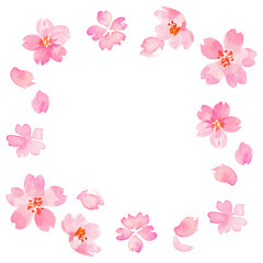 Fototapeta na wymiar 桜の花のフレーム素材