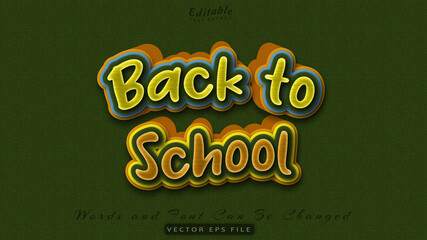 back to school text effect