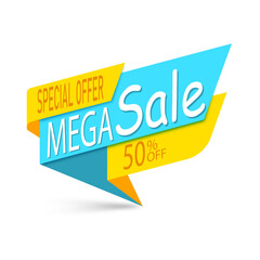mega sale 50 % off