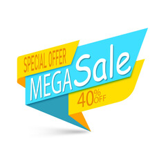 mega sale 40 % off