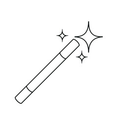 Magic wand line icon vector