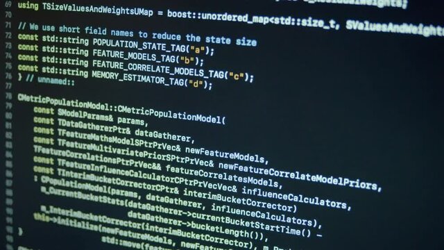 C++ CPP Machine Learning Scroll and Typing Code