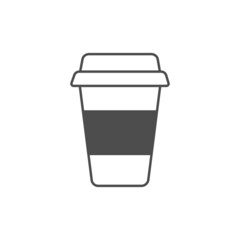 Coffee cup icon on white background. Vector illustration.