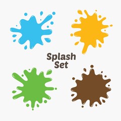 Set of splash icon vector design