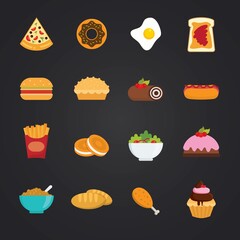 Set of food icon vector design