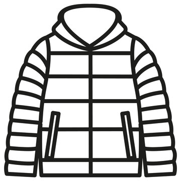 Zimowa kurtka, ikona.