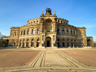 Semper Oper Dresden at downtown city