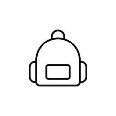 Backpack, School, Rucksack, Knapsack Line Icon, Vector, Illustration, Logo Template. Suitable For Many Purposes.