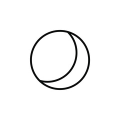 Moon, Night, Moonlight, Midnight Line Icon, Vector, Illustration, Logo Template. Suitable For Many Purposes.