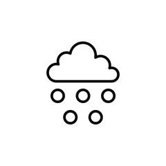 Winter, Snowfall, Snow, Snowflake Line Icon, Vector, Illustration, Logo Template. Suitable For Many Purposes.