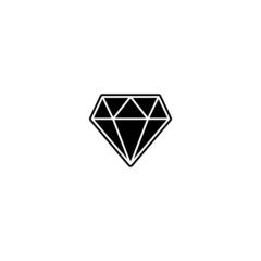 Diamond Icon Vector. Simple flat symbol. Perfect Black pictogram illustration on white background. EPS 10