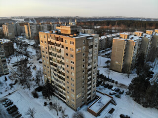 Aerial view of apartment in Kaunas
