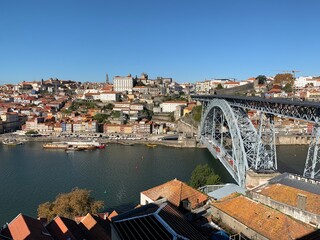Porto city view with Luis I bridge, Porto, Portugal