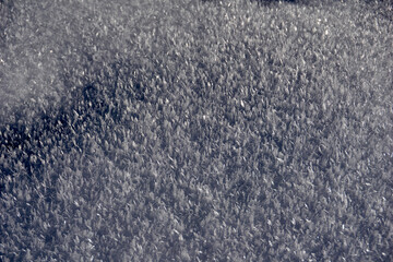 close up of frozen ice crystals in winter