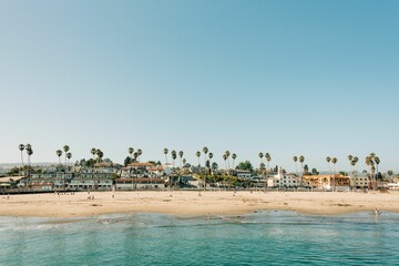 View of the beach from the wharf in Santa Cruz, California