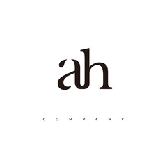 Initial AH Logo Design Vector