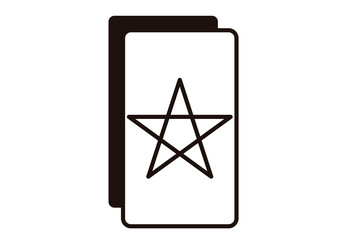 Baraja de cartas de tarot con estrella de david. 