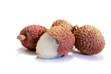lychee isolated on white background