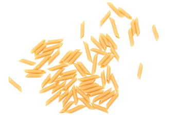 Dry pasta isolated on a white background.