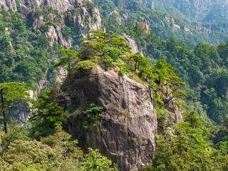 Photo sur Plexiglas Monts Huang A rock at Huangshan mountains, Yellow mountains, Anhui, Huangshan, China, Asia, Stock photo
