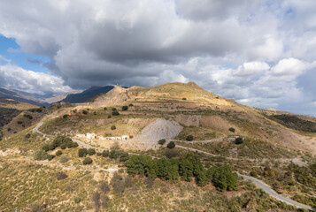 mountainous landscape in the south of Granada in Spain