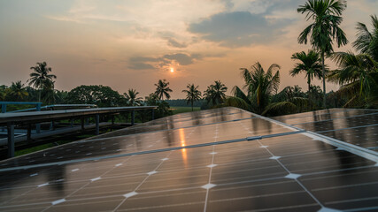 Solar Panel Sunset 2