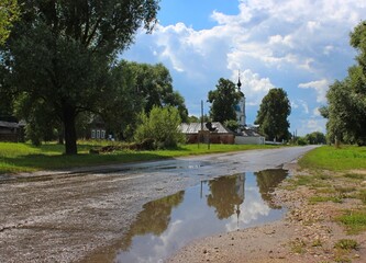 Fototapeta premium river in the village