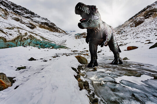 T Rex in the ice age	