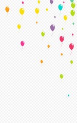 Multicolor Round Ballon Vector Transparent