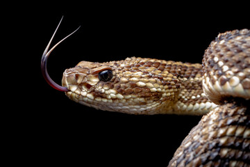 close up of a rattlesnake 