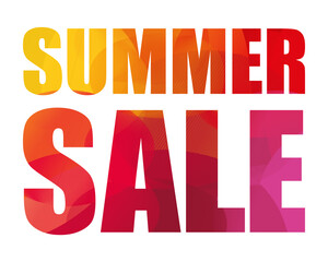Summer sale. Vector illustration with sunset warm colors.