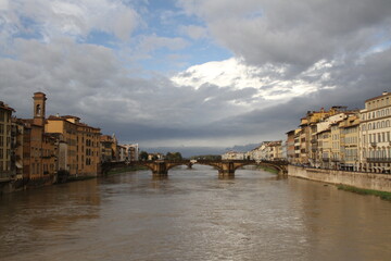 Obraz premium Ponte Santa Trinita. Renaissance bridge over river Arno, Florence, Italy.