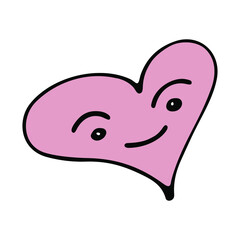 Doodle hearts, funny, hand-drawn love heart collection.