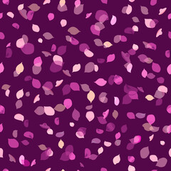 Pink flower petals. Seamless background. Vector illustration