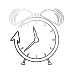 Time running out thin icon vector illustration