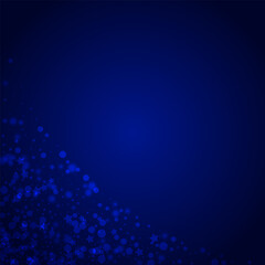 Silver Dots Vector Blue Background. Shiny Magic