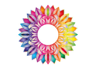 bunter verschlungener Blüten Rahmen
