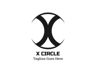 Initial X in a semicircle for logos with initials x