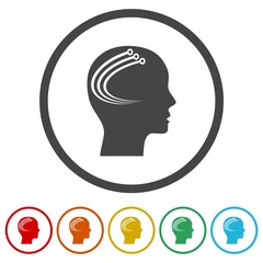 Head Tech logo isolated on white background, color set