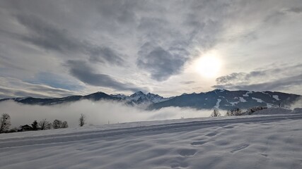 winter landscape in the mountains