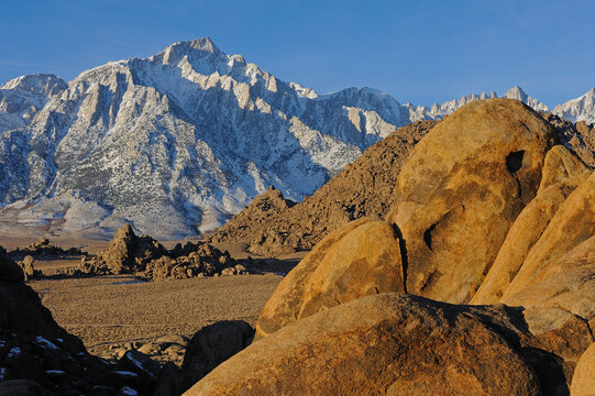 View of Mount Whitney from Alabama Hills California USA
